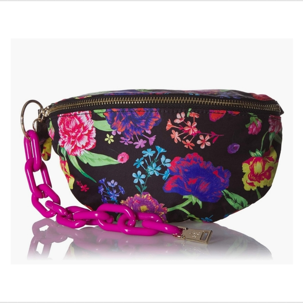 🔴SOLD🔴Betsey Johnson Waist Crossbody Shoulder Bag Detachable Strap Floral NEW